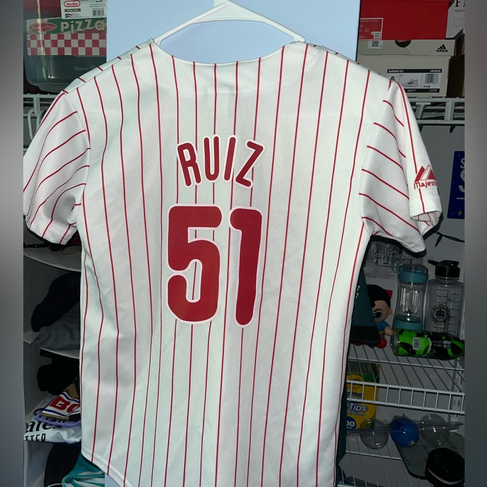 Carlos Ruiz Phillies Jersey Authentic Youth Large